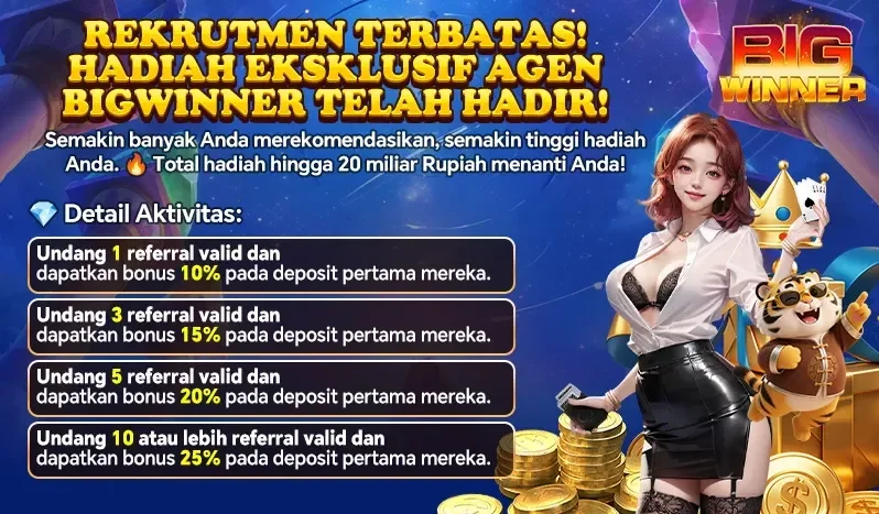 Rekrutmen Terbatas! Hadiah Eksklusif Agen BigWinner